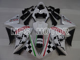 Carénage ABS Injection Yamaha YZF-R1 2009-2011 - ABARTH - Noir Blanc - MFS3447